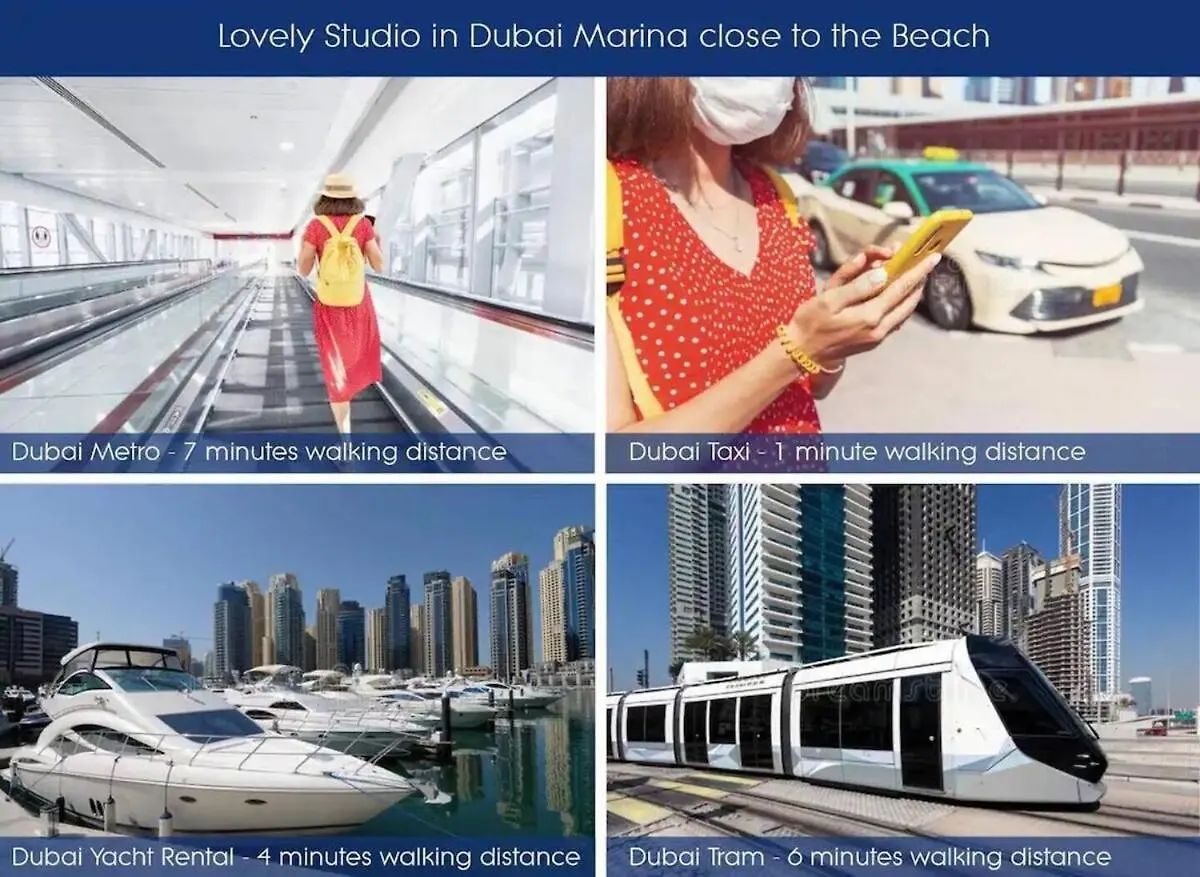 Studio Near Beach And Metro In Dubai Marina Z1003 公寓
